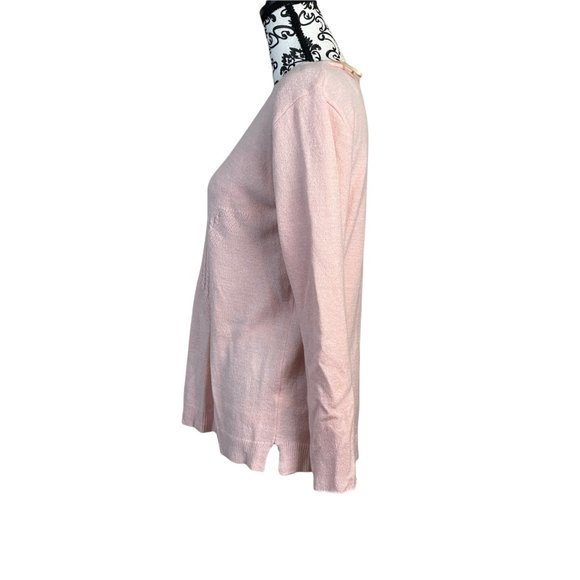 WIT & WISDOM | Women's Pink Cable Knit Star Sweater Small - Picture 4 of 7